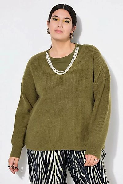 Studio Untold Strickpullover Pullover Boxy Shape weicher Rippstrick günstig online kaufen