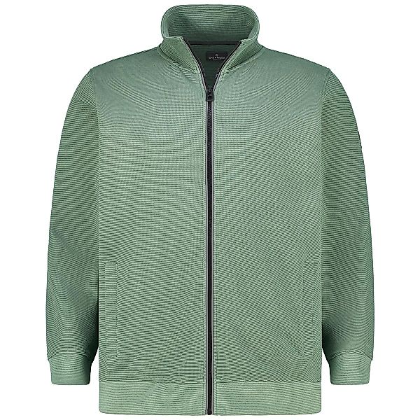 CASA MODA Sweatjacke aus Baumwollmischung Farbe grün Größe: 3XL günstig online kaufen