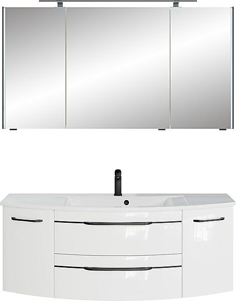 Saphir Badmöbel-Set »Serie 7045 2-teilig Mineralmarmor-Waschtisch mit LED-S günstig online kaufen