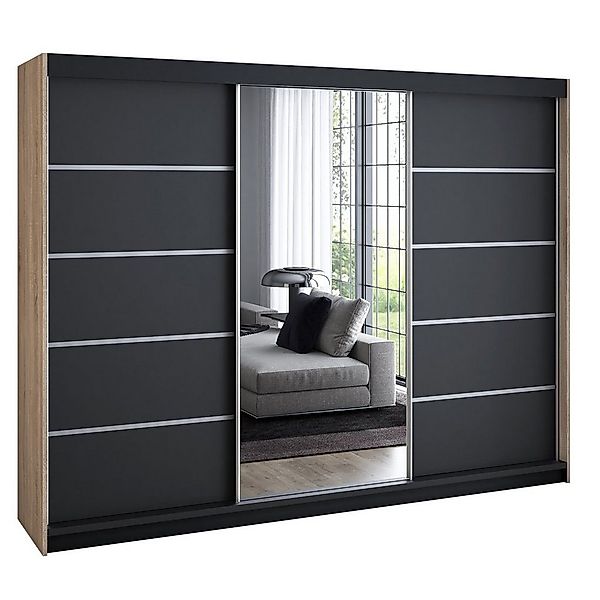 A&J MöbelLand GmbH Schiebetürenschrank VILUNO mit 4 Schubladen und Spiegel günstig online kaufen