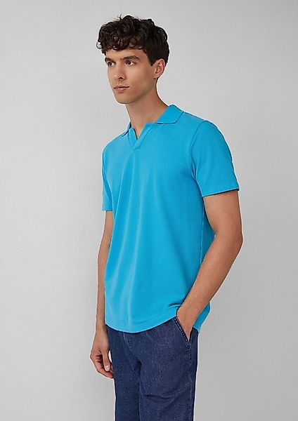 s.Oliver Kurzarmshirt Polo-Shirt Poloshirt aus Baumwolle mit offenem Kragen günstig online kaufen