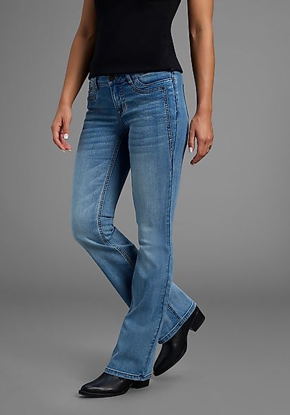 Arizona Bootcut-Jeans mit Keileinsätzen ausgestellte Beinform, günstig online kaufen