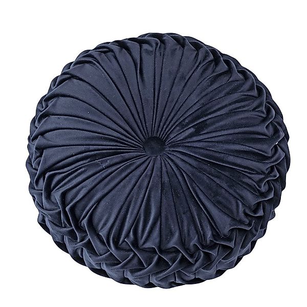 Coonoor Kissenbezug Rundes Wurfkissen Samt Plissiertes Rundes Dekokissen, f günstig online kaufen