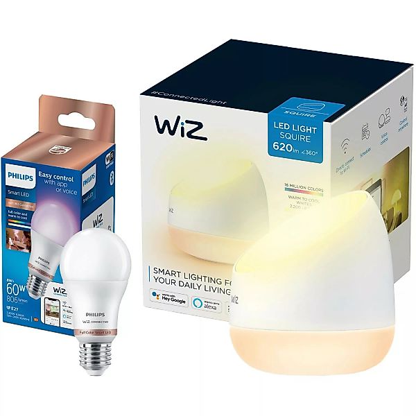 WiZ Tischleuchte Squire inkl. Philips E27 LED-Lampe günstig online kaufen