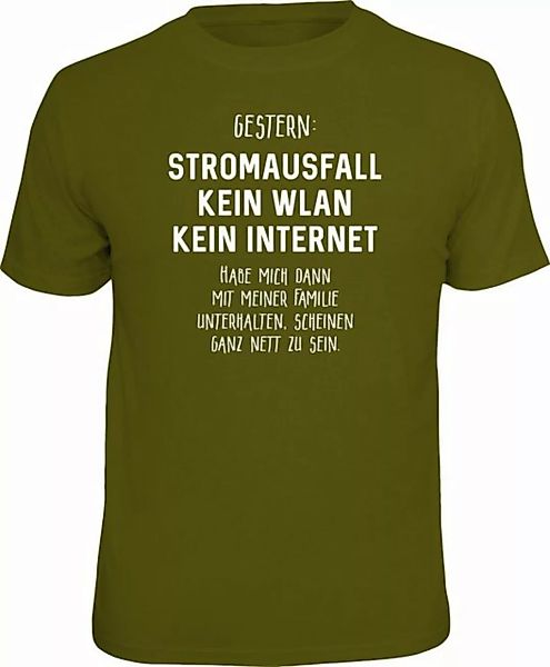 RAHMENLOS® T-Shirt für den Nerd: Stromausfall! Kein WLAN günstig online kaufen