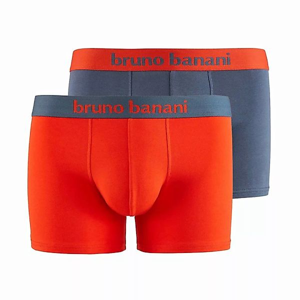 Bruno Banani Herren Boxershorts, 2er Pack - Flowing, Baumwolle Rot/Graphitg günstig online kaufen