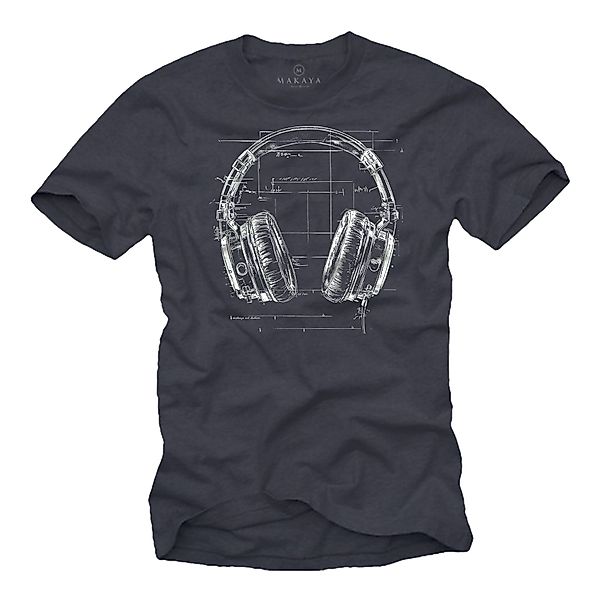 MAKAYA T-Shirt mit Kopfhörer Aufdruck für günstig online kaufen
