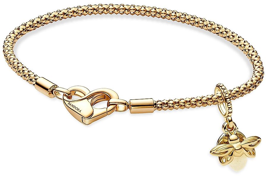 Pandora Charm-Armband Goldfarben Leuchtendes Glühwürmchen Geschenkset günstig online kaufen