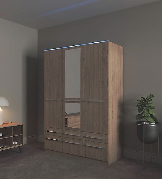 priess Kleiderschrank "Schrank Garderobe Wäscheschrank Barcelona in 5 Breit günstig online kaufen