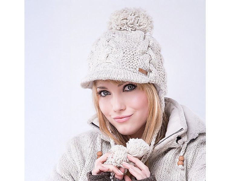 McRon Strickmütze Wollmütze Modell Susi gefüttert mit Fleece günstig online kaufen