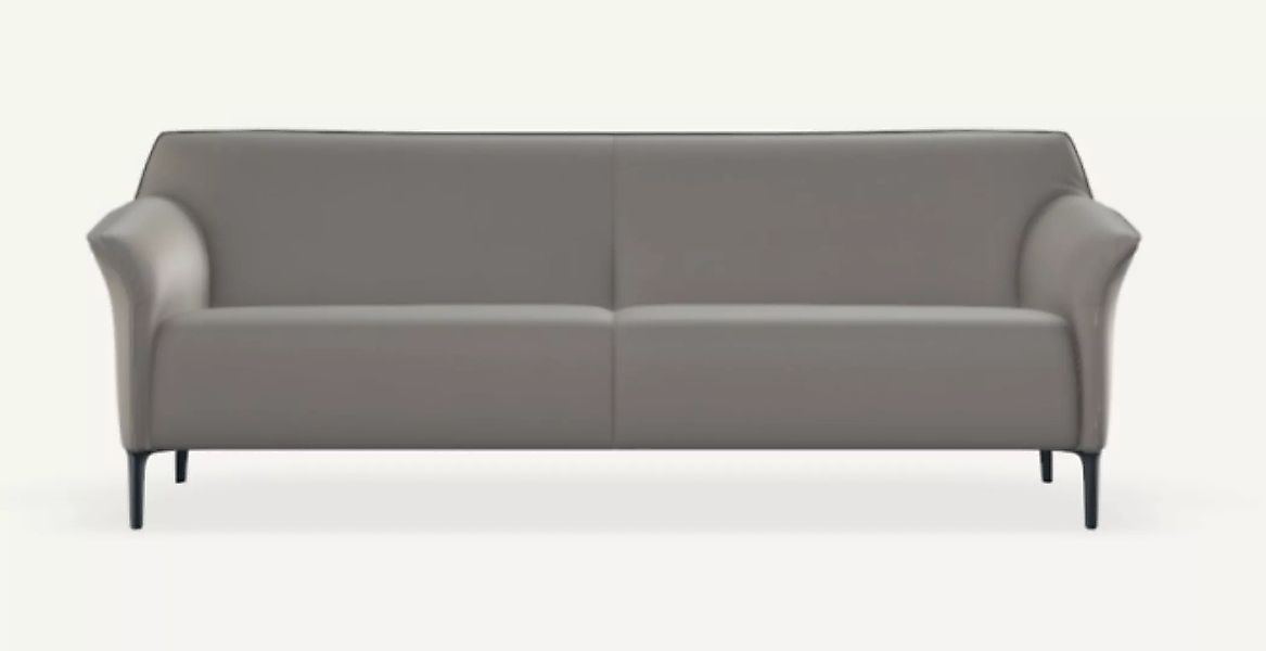 Ledersofa Grau 3,5-Sitzer 223 cm breit von Leolux Mayon günstig online kaufen