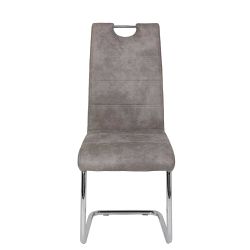 Schwingstühle in Grau Microfaser 45 cm Sitztiefe (Set) günstig online kaufen