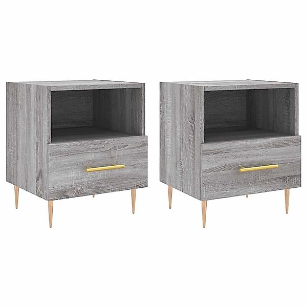 vidaXL Nachttische 2 Stk, Grau Sonoma 40x35x47,5 cm Holzwerkstoff 827417 günstig online kaufen