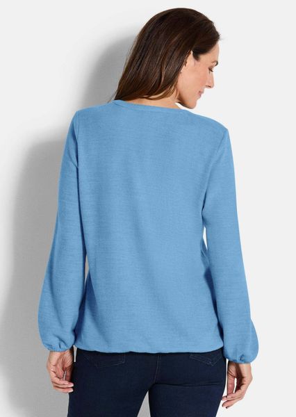 GOLDNER Longshirt Elegante Bluse mit Zierblende, günstig online kaufen