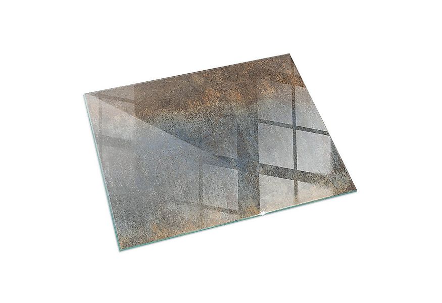 Tulup Bodenschutzplatte Braun Abstraktes Rostmuster, Gehärtetem Glas Kaminö günstig online kaufen