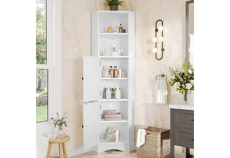 TavilaEcon Eckschrank Badezimmerschrank mit 2 Türen, feuchtigkeitsbeständig günstig online kaufen