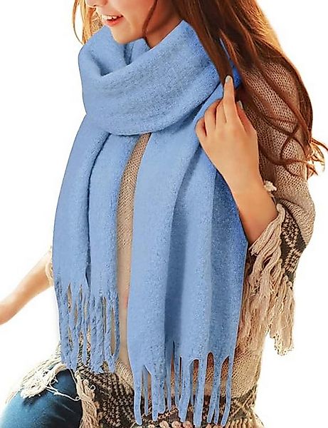 Bextsrack Modeschal Damen Winter Halstuch Kuschelig Dicker Schal Tücher günstig online kaufen
