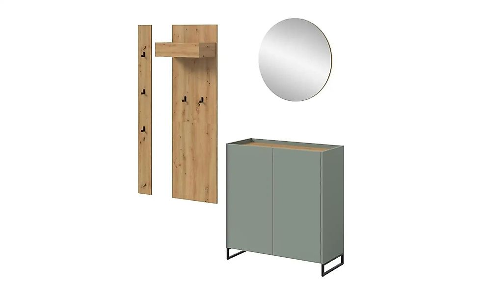 Garderobenkombination   ¦ grün ¦ Maße (cm): B: 197 H: 206 Garderoben & Klei günstig online kaufen