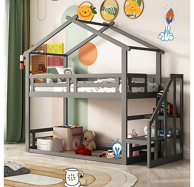 XDeer Kinderbett Kinderbett 90*200cm, Niedriges Etagenbett, Etagenbettgeste günstig online kaufen