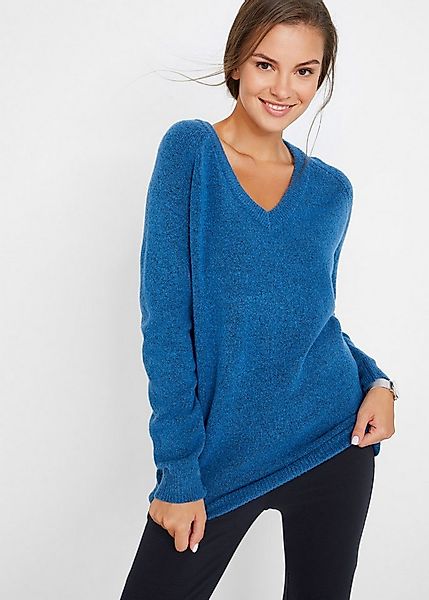 bonprix Strickpullover Strickpullover mit V-Ausschnitt, Oversized Fit günstig online kaufen
