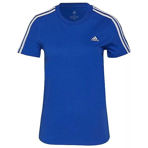 Adidas 3 Stripes Kurzarm T-shirt S Bold Blue / White günstig online kaufen