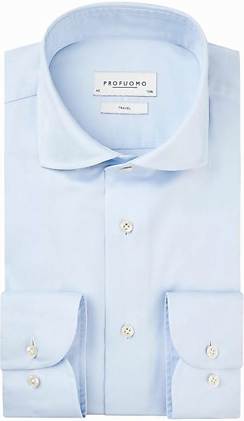 Profuomo Travel Hemd Blau - Größe 43 günstig online kaufen