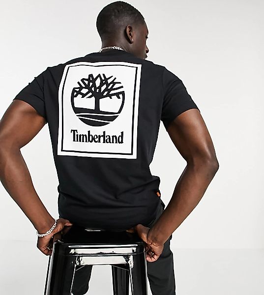 Timberland – Back Stack – T-Shirt in Schwarz – exklusiv bei ASOS-Weiß günstig online kaufen
