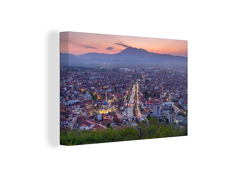 OneMillionCanvasses® Leinwandbild Blick über Prizren im Kosovo am Abend, Fo günstig online kaufen