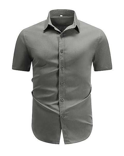 Allthemen Kurzarmhemd Regular Fit leichtes Freizeithemd mit Strukturmuster günstig online kaufen