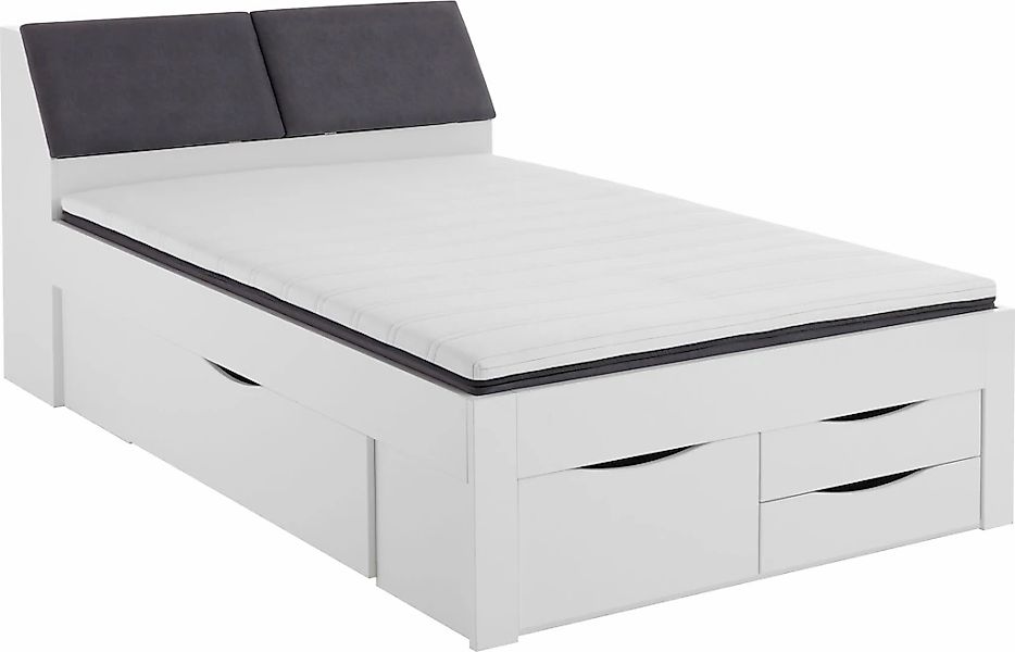 Relita Stauraumbett "Maxi" mit Schubladen und Stauraum im Kopfteil günstig online kaufen