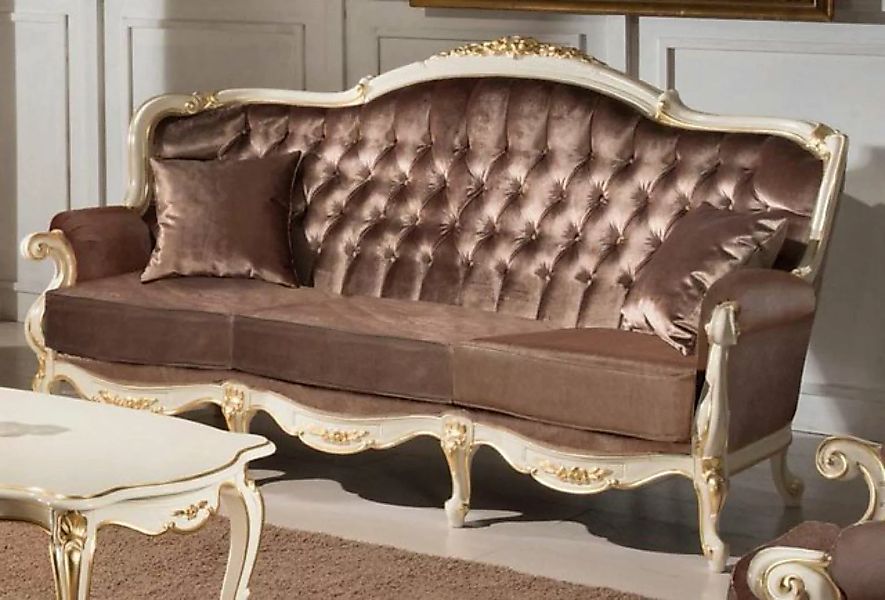 JVmoebel Sofa Klassischer Chesterfield Brauner Dreisitzer Luxus Sofa Stilvo günstig online kaufen