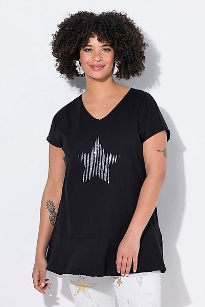 Angel of Style T-Shirt T-Shirt oversized Pailletten-Stern Volant günstig online kaufen