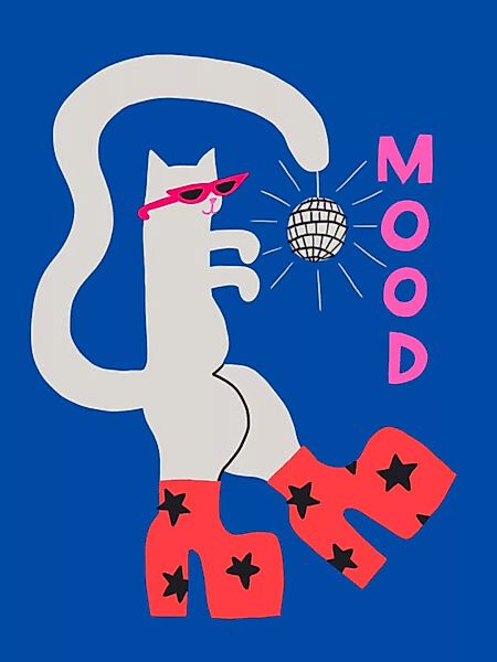 Poster / Leinwandbild - Mood Cat günstig online kaufen