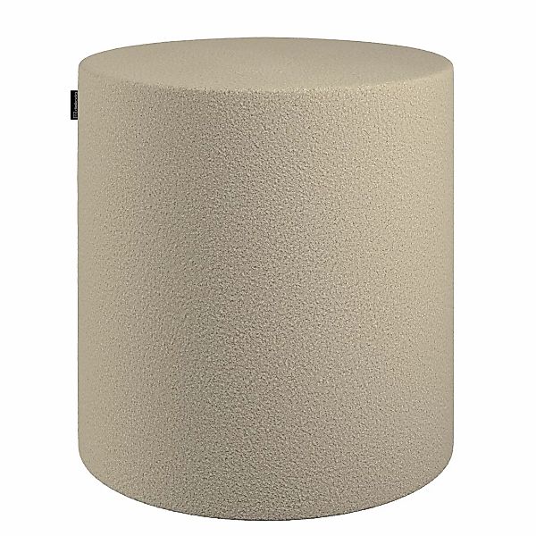 Pouf Barrel, hellbeige, ø40 cm x 40 cm, Bouclé (702-81) günstig online kaufen