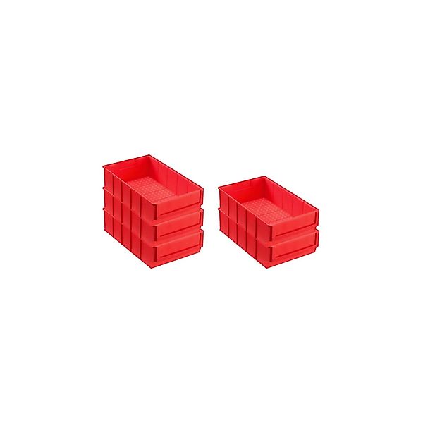 PROREGAL SparSet 5x Rote Industriebox 300 B HxBxT 8,1 x 18,3 x 30 cm 3,4 Li günstig online kaufen