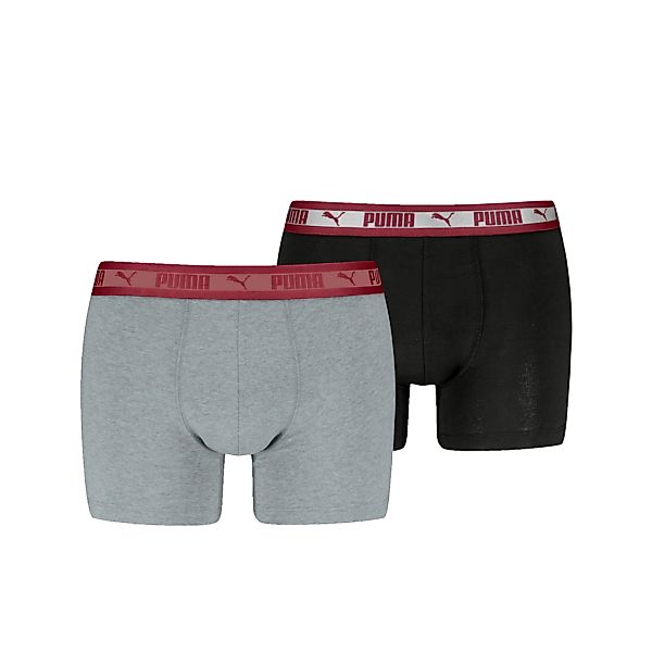 PUMA Boxershorts "PUMA MEN CHROMATIC WAISTBAND BOXERS 2P", elastischer Logo günstig online kaufen