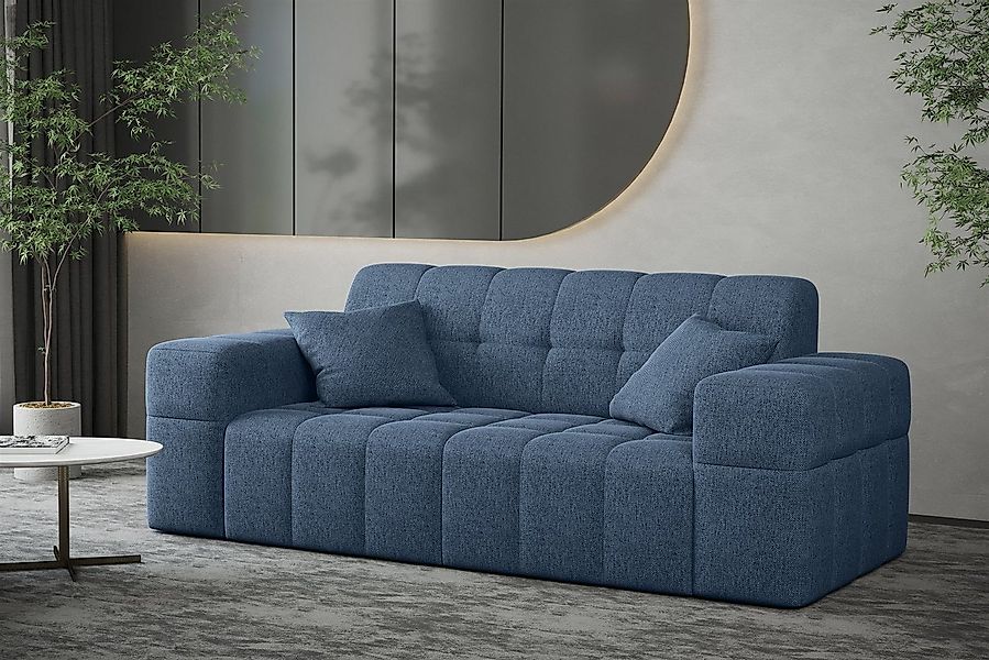 Fun Möbel Sofa Sofa Designer-Sofa NANCY 2-Sitzer in Stoff Neve, Rundumbezug günstig online kaufen