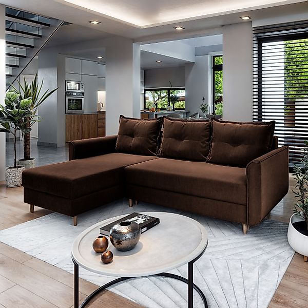 Masseno Ecksofa PISAN mit Schlaffunktion L-Form, günstig online kaufen