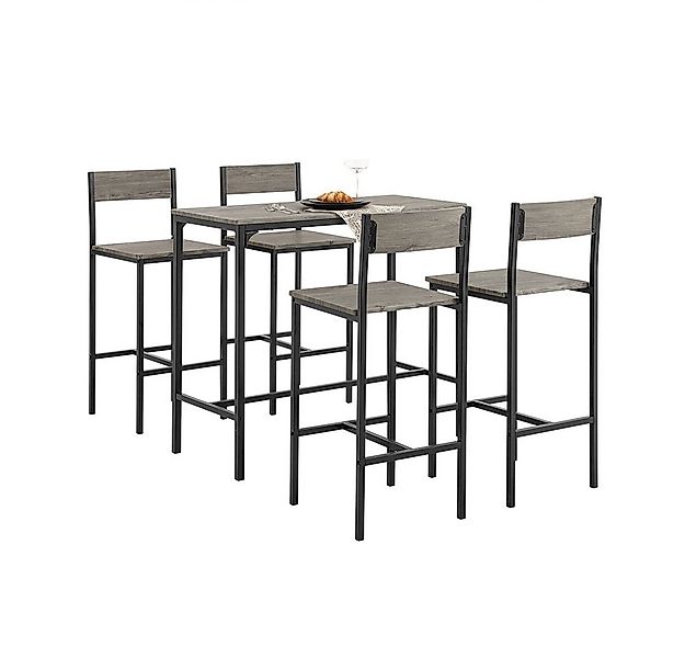 SoBuy Bartisch OGT14, Bartisch Set 5-teilig Sitzgruppe Esstisch Bistrotisch günstig online kaufen