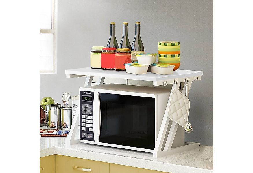 JEOBEST Küchenregal Mikrowellenregal, Holz Mikrowellen Ständer Mikrowelle R günstig online kaufen