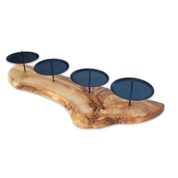 Olivenholz-erleben Kerzenständer ADVENT rustikal für 4 günstig online kaufen