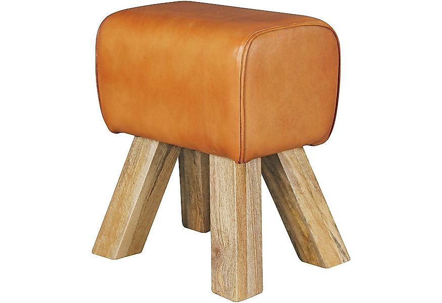 KADIMA DESIGN Sitzhocker Design Turnbock Sitzhocker Braun 40 x 30 x 47 cm ( günstig online kaufen