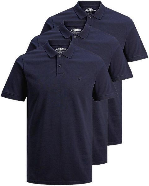 Jack & Jones Poloshirt (3er-Pack) in Unifarbe günstig online kaufen