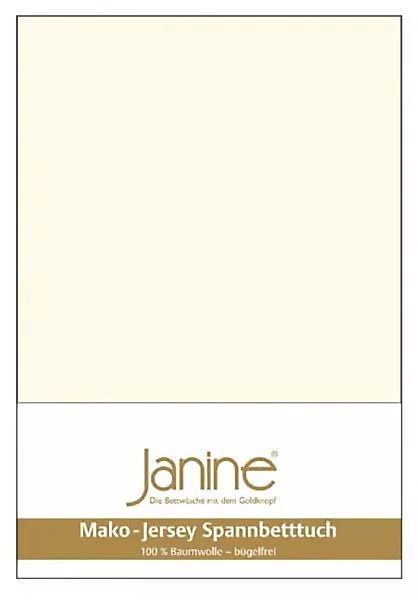 Janine Spannbetttuch Mako-Feinjersey 5007 natur Größe:  100x200 cm günstig online kaufen