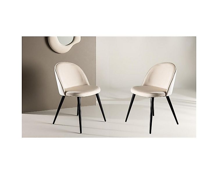 BOURGH Esszimmerstuhl VILVI 2er Set Esstischstühle - Stühle in beige (2er S günstig online kaufen