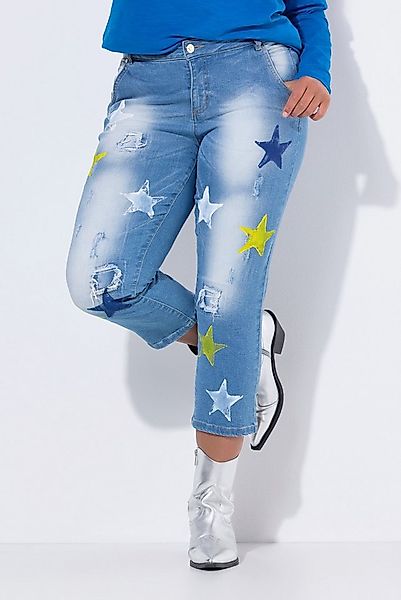Angel of Style Regular-fit-Jeans Jeans Straight Fit farbige Sterne 5-Pocket günstig online kaufen