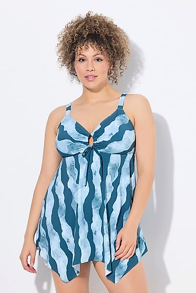 Ulla Popken Badeanzug Badekleid Wellenmuster Softcups günstig online kaufen