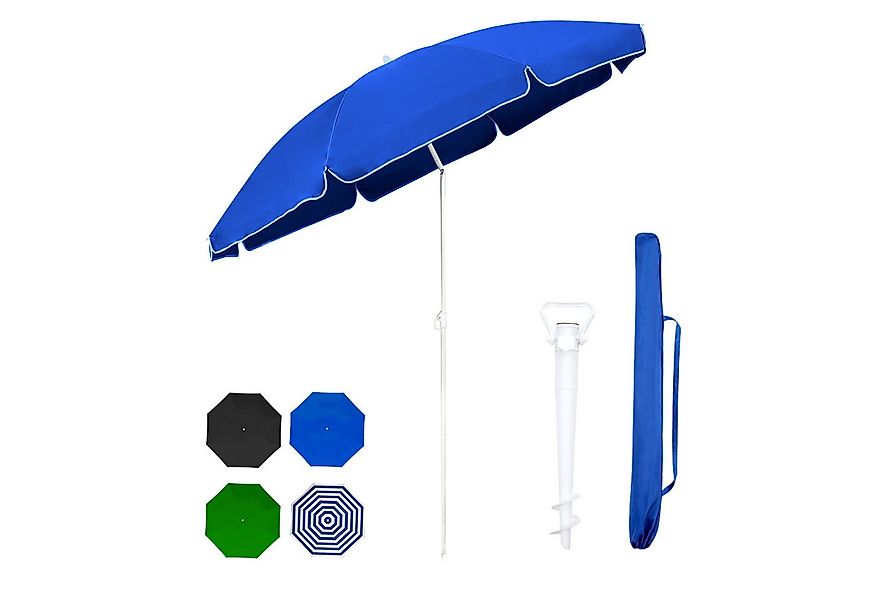 Sekey Sonnenschirm Ø 180 cm Rund Strandschirm Balkonschirm mit Tragetasch u günstig online kaufen