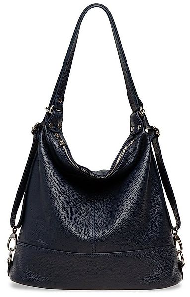 Caspar Schultertasche 2 in 1 Rucksack Damen Leder Tasche - PREMIUM LINE - M günstig online kaufen