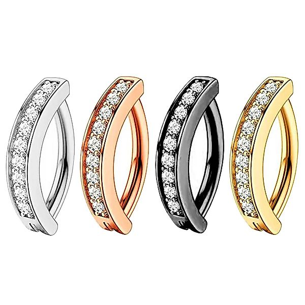 Taffstyle Bauchnabelpiercing Bauchnabelpiercing Clicker Scharnier Top Down günstig online kaufen